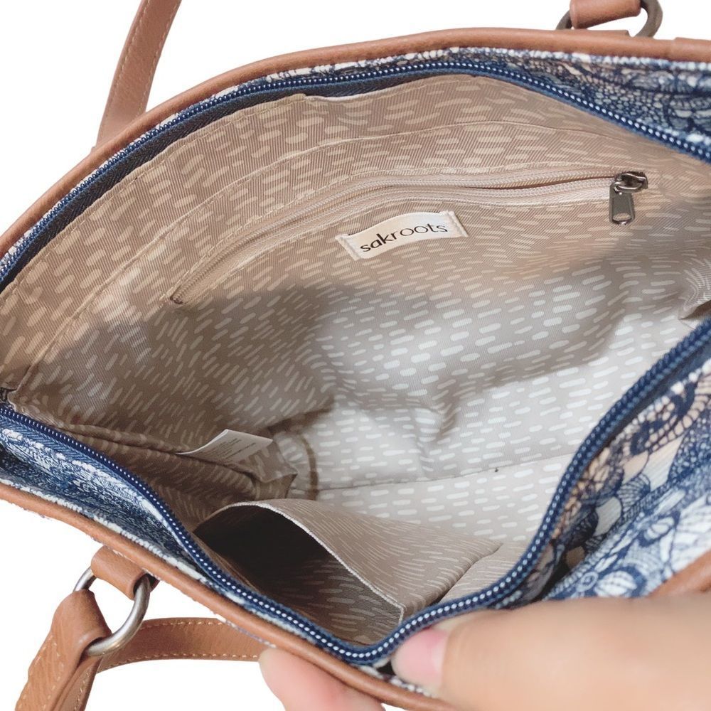 SAKROOTS SMALL STRAW SATCHEL “ELLIS” SHOULDER HANDBAG - Picture 6 of 12